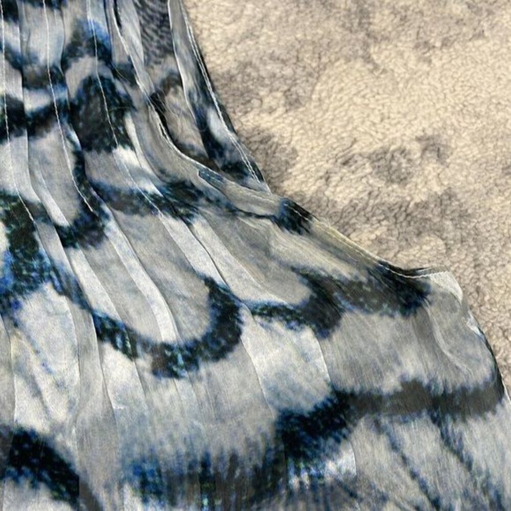 Derek Lam Sheer White Blue Black Cami Blouse - Picture 7 of 10
